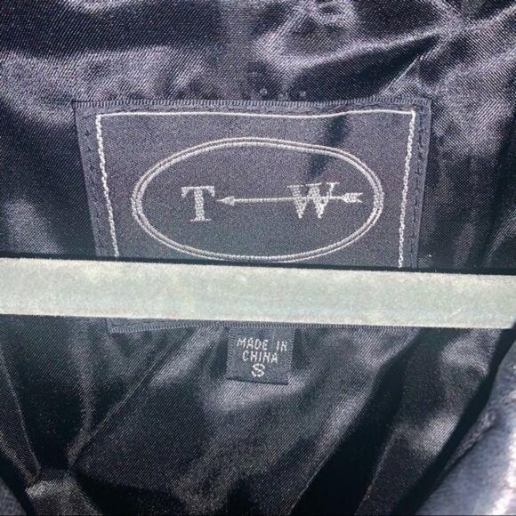 Tannery West Black Leather Bomber Jacket Small Item#11 - Picture 5 of 5
